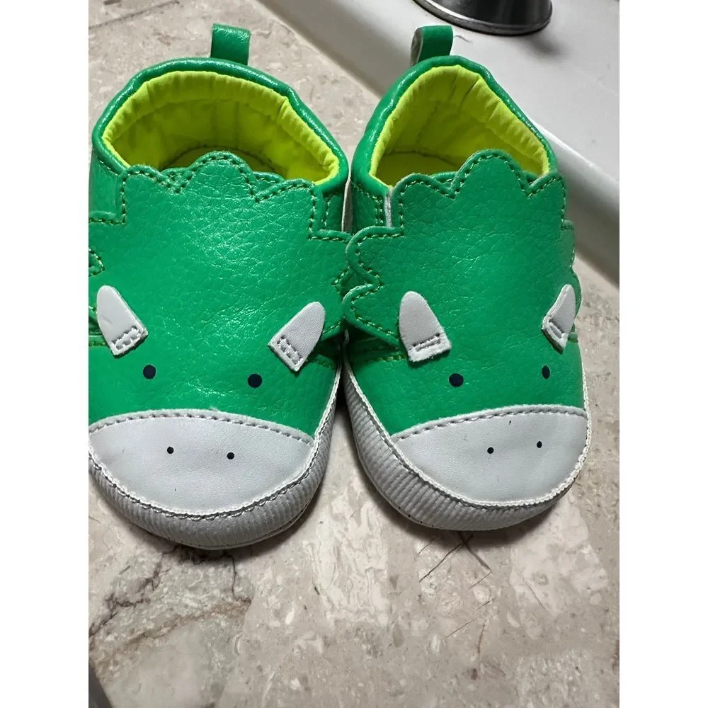 Cat‎ and jack boys dinosaur triceratops crib shoes 3-6 months fall dnr